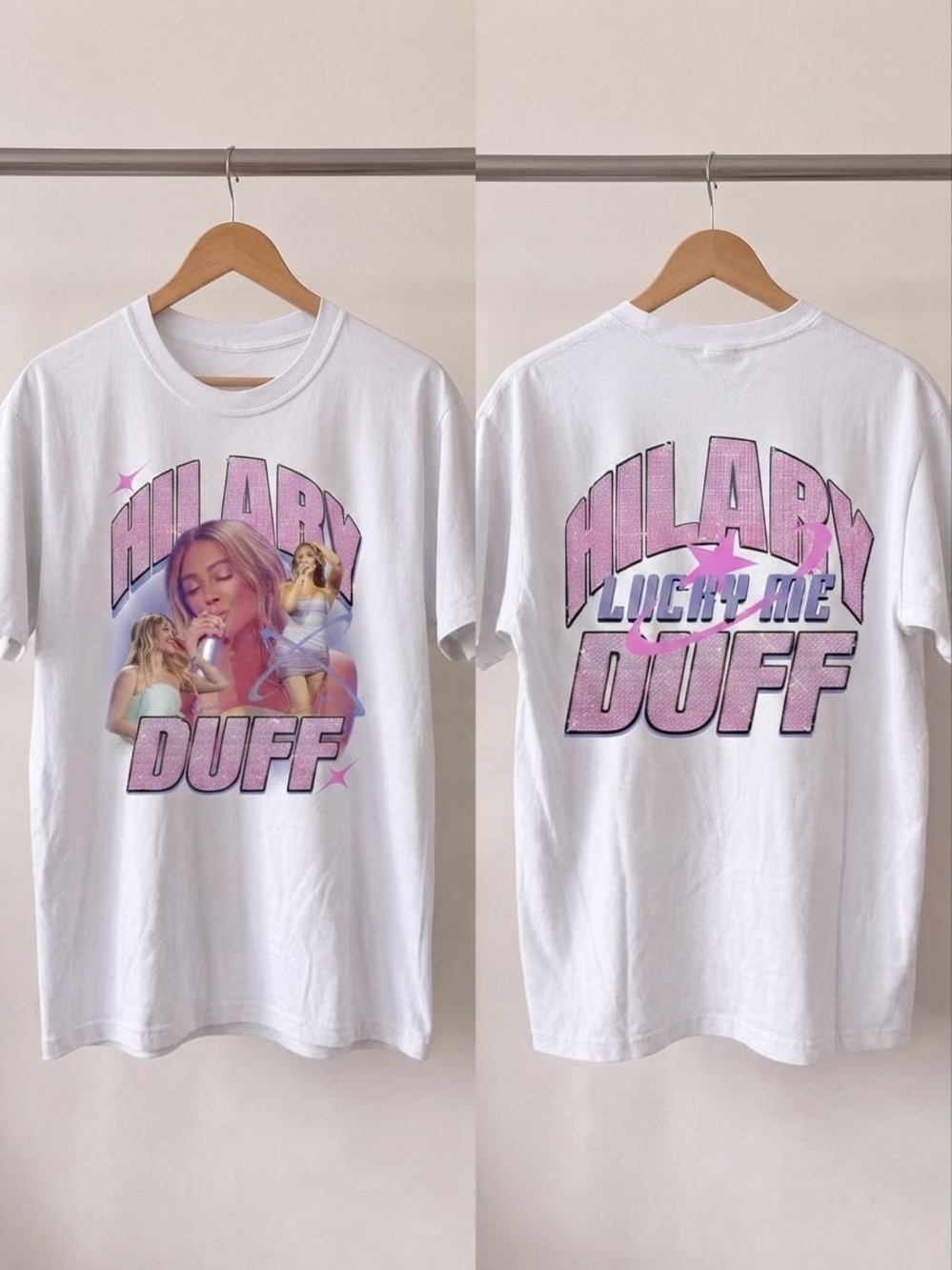 Hilary Duff Multitudes The Lucky Me Tour 2026 T-Shirt White